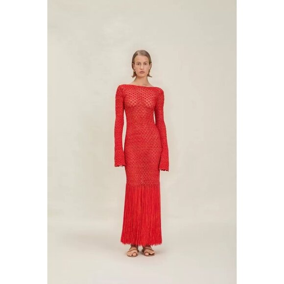 DEVON WINDSOR Red Long Sleeve Dress - Picture 13 of 15